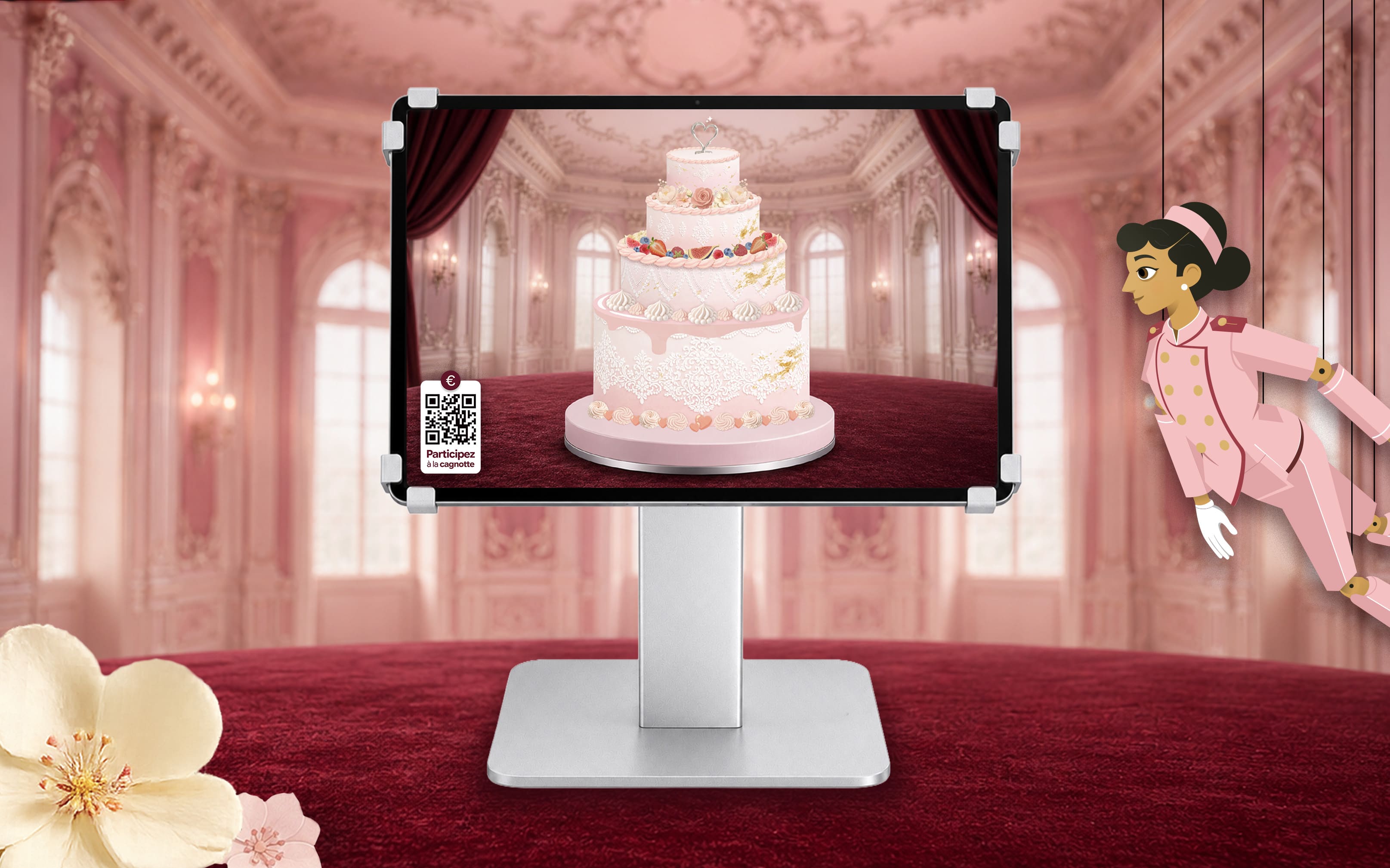 Image de l'urne de mariage, pack choisi : Wedding cake