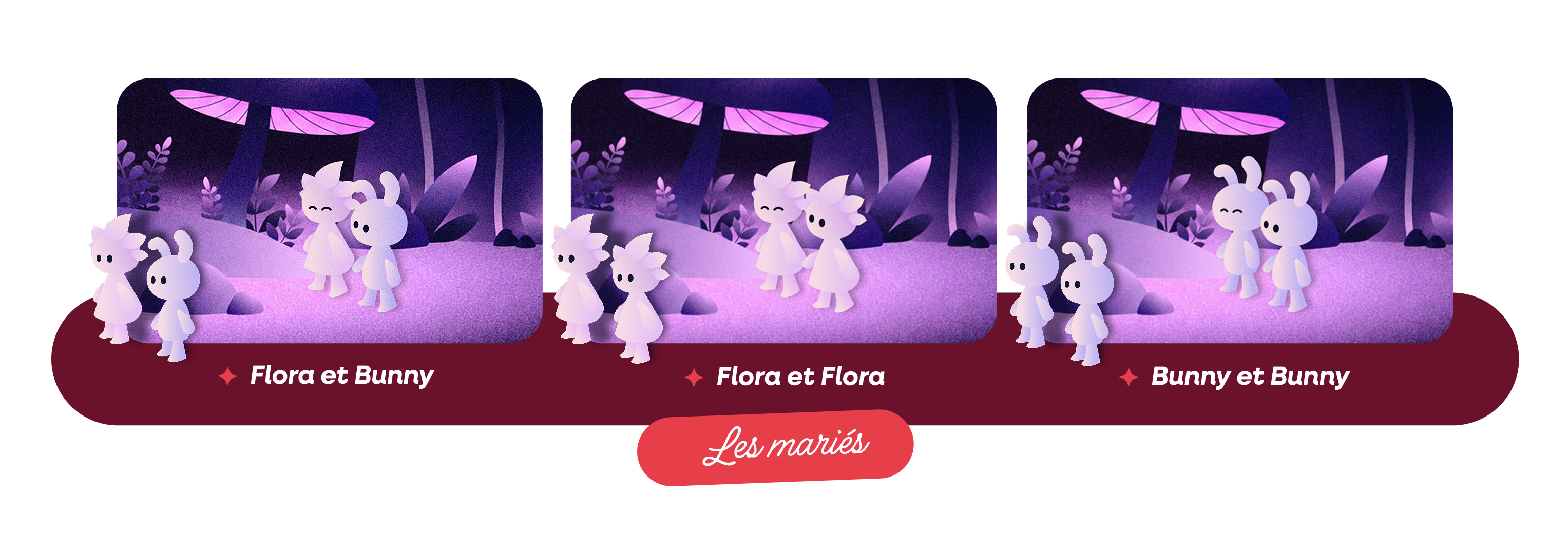 Personnalisations inclus dans le pack Jardin des mariés